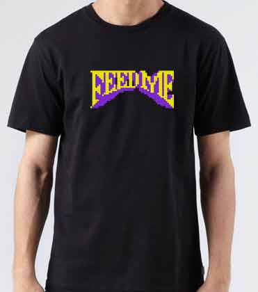 Feed Me Logo T-Shirt Crew Neck Short Sleeve Men Women Tee DJ Merchandise Ardamus.com