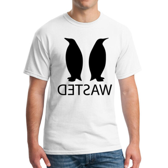 Wasted Penguinz Logo T-Shirt By Ardamus. Free Shipping Worldwide Delivery. Eta 6-14 Days.