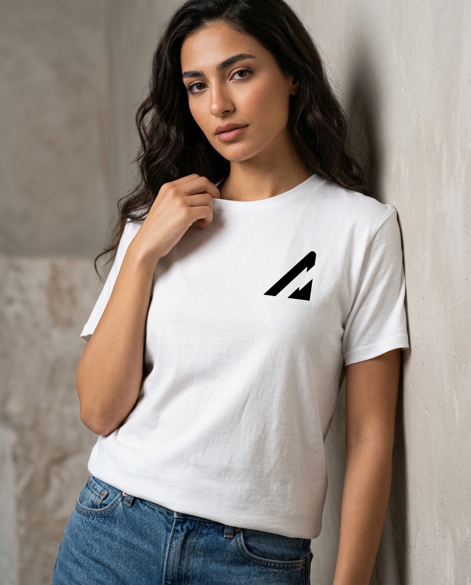 Alok Logo T-Shirt, Logo Printed, Fanshop, 100% Cotton, Merchandise, Casual Clothes, Short Sleeve Alok Logo T-Shirt Woman