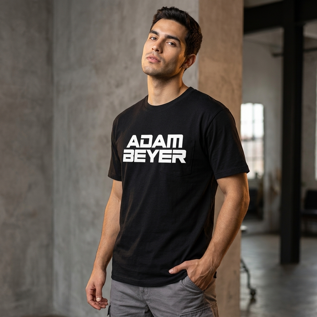 Adam Beyer T-Shirt, Short Sleeve, 100% Cotton, Casual Clothes, Logo Printed, Merchandise, Fanshop Adam Beyer T-Shirt