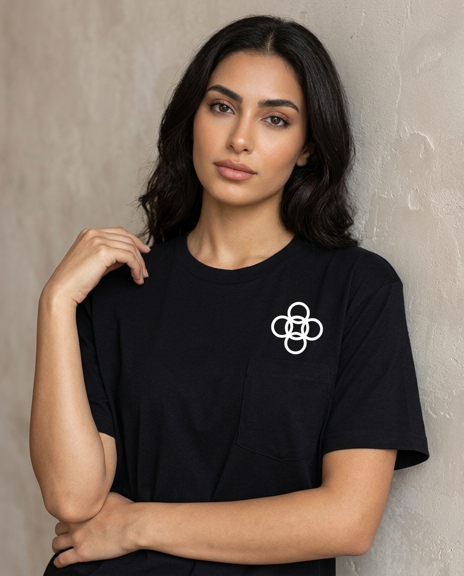 Alesso Logo Pocket Small T-Shirt, Merchandise, 100% Cotton, Logo Printed, Casual Clothes, Short Sleeve, Fanshop Alesso Logo Pocket Small T-Shirt Woman