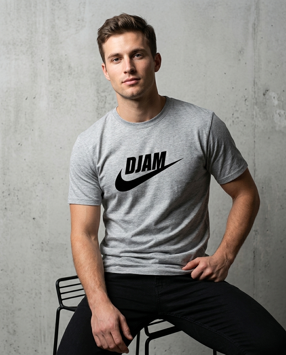 Dj Am Nike Logo T-Shirt Man