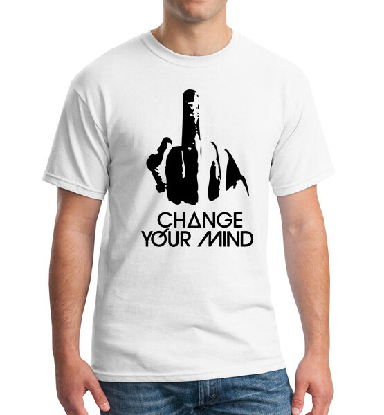 Quentin Mosimann Change Your Mind T-Shirt by Ardamus. FREE SHIPPING Worldwide Delivery. ETA 6-14 days.