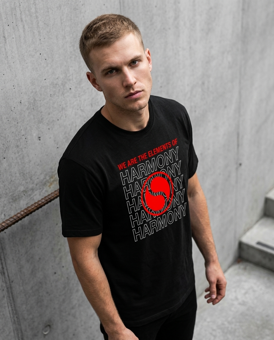 Andrew Rayel We Are The Elements of Harmony T-Shirt, Fanshop, Merchandise, 100% Cotton, Casual Clothes, Logo Printed, Short Sleeve Andrew Rayel We Are The Elements Of Harmony T-Shirt Man