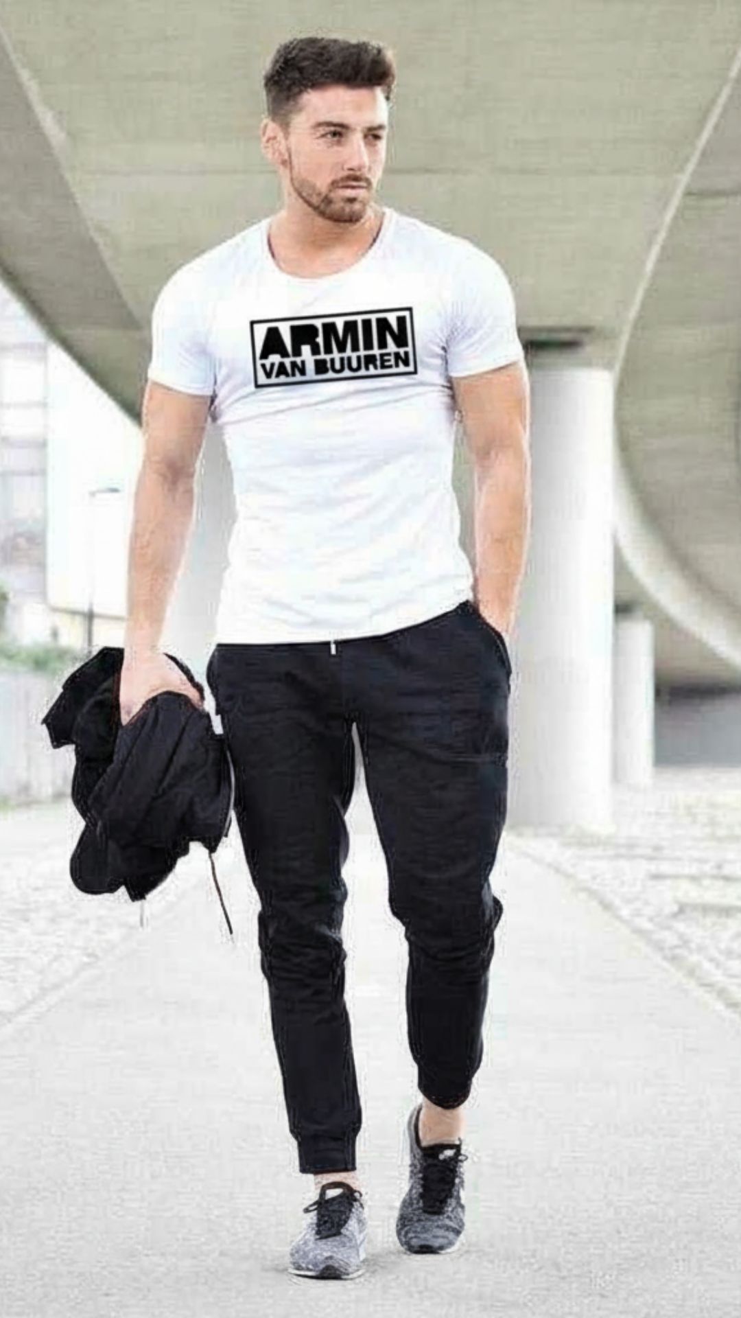 Armin Van Buuren Logo T-Shirt, Logo Printed, Fanshop, Merchandise, Casual Clothes, Short Sleeve, 100% Cotton