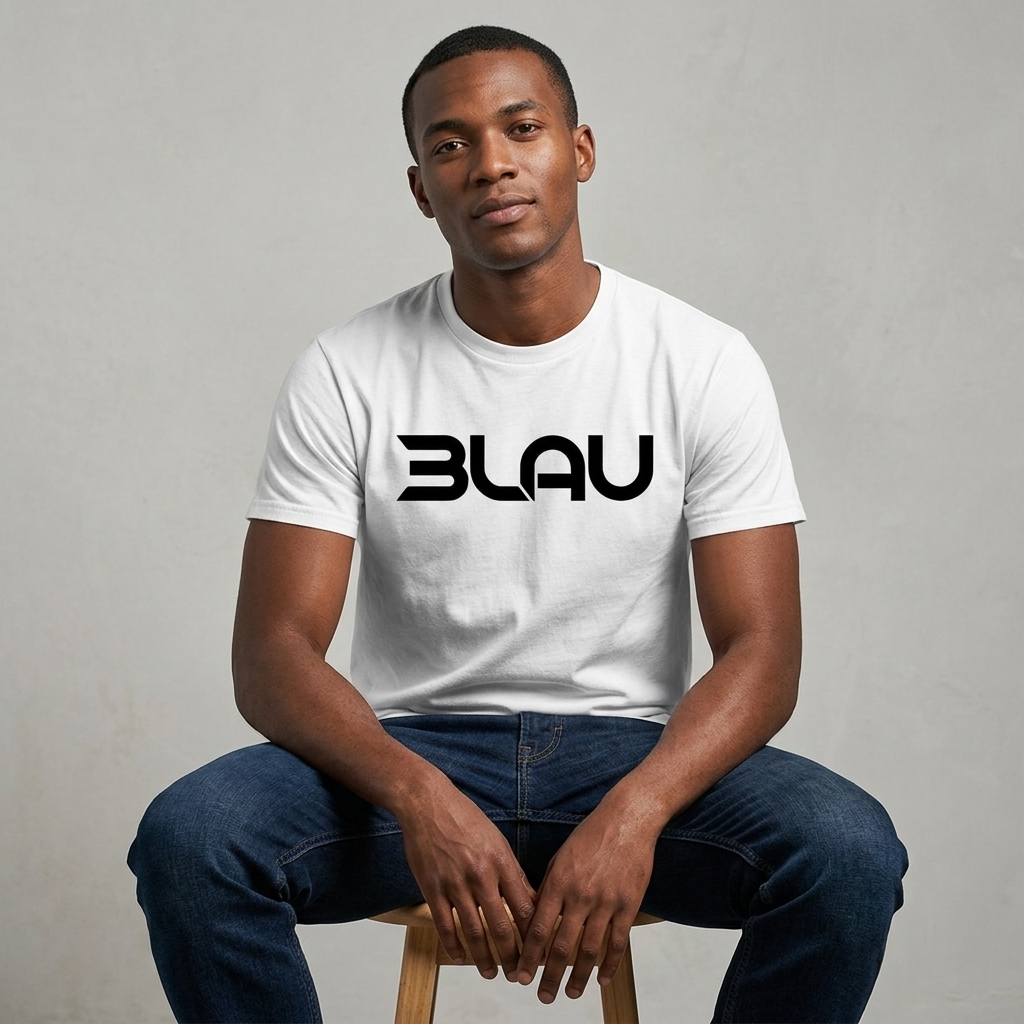 3LAU Blau Logo T-Shirt, Merchandise, Logo Printed, Fanshop, 100% Cotton, Short Sleeve, Casual Clothes 3Lau Blau Logo T-Shirt